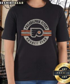 Vintage Philadelphia Flyers ladies tee featuring classic team logo and stylish design for fans of all ages.