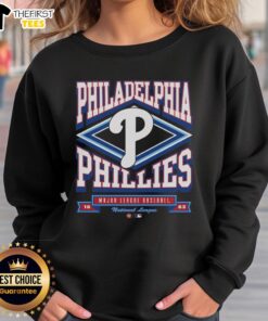 Cozy Top Philadelphia Phillies Heater Sweatshirt in red, perfect for fans to show team spirit during chilly games.