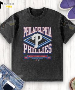 Top Philadelphia Phillies Heater Washed T-Shirt featuring team logo and vintage design for fans and collectors.