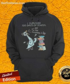 Alt Text: Cute pigeon wearing a 100 Days of School hoodie, celebrating the 100th day with style in a fun school-themed design.