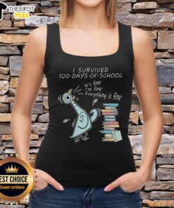 Top pigeon bird design on a tank top celebrating 100 days of school survival, perfect for the 100th day festivities.