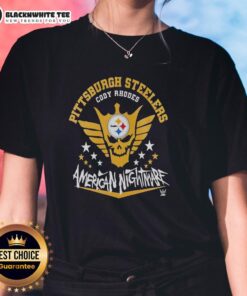 Top Pittsburgh Steelers Cody Rhodes American Nightmare ladies tee, featuring vibrant graphics and a stylish design for fans.
