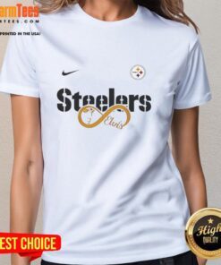 Top Pittsburgh Steelers NFL Elvis Presley Loves You fan ladies tee featuring vibrant graphics and stylish design.