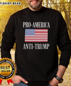 Top Pro America Anti Trump Sweatshirt featuring bold graphic design and comfortable fit for political activism.