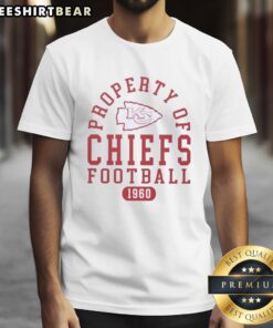 Top Property of Kansas City Chiefs Football Since 1960 T-Shirt featuring vibrant team colors and logo for fans.
