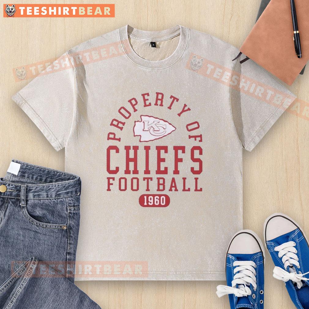 top-property-of-kansas-city-chiefs-football-since-1960-washed-t-shirt Top Property of Kansas City Chiefs Football since 1960 washed t-shirt featuring team logo and vintage design.