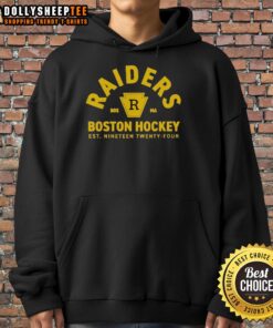Top Raiders Boston Hockey Est. 1924 Rozanov 81 Hoodie featuring classic logo and stylish design for hockey fans.