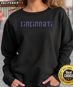 Top Retro Cincinnati Sign Sweatshirt featuring a vibrant vintage design celebrating Cincinnati's iconic landmarks.