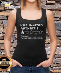 Trendy tank top with 'Top Rheumatoid Arthritis' graphic, perfect for expressing struggles with the condition.