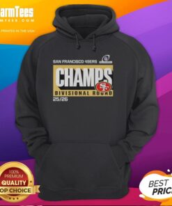 Top San Francisco 49ers NFC Divisional Round Champions 2026 hoodie featuring team colors and logo, perfect for fans.