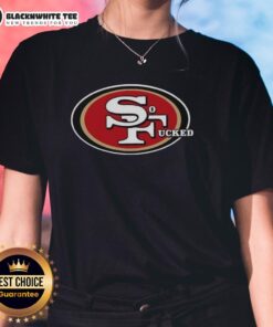 Stylish Top San Francisco 49ers So Fucked Ladies Tee in vibrant red, perfect for female fans supporting the team.