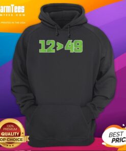 Alt Text: Top Seattle Seahawks 12 Defeated 49 hoodie featuring team colors and logo, perfect for fans showing support.