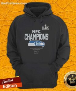 2025 Seattle Seahawks Super Bowl LX champions hoodie featuring team logo and roster design for NFL fans.