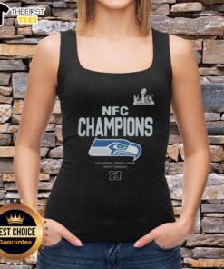 Top Seattle Seahawks 2025 NFL Champions Super Bowl LX roster tank top featuring team logo and player names.