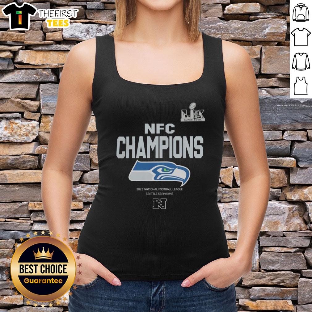 top-seattle-seahawks-2025-national-football-league-champions-super-bowl-lx-roster-tank-top Top Seattle Seahawks 2025 NFL Champions Super Bowl LX roster tank top featuring team logo and player names.