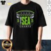 Top Seattle Seahawks 2025 NFC Champs T-Shirt featuring team colors and logo, perfect for fans celebrating the victory.