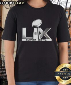 Alt Text: Seattle Seahawks 2026 Super Bowl LIX Champions trophy on a ladies tee, celebrating NFL victory in style.