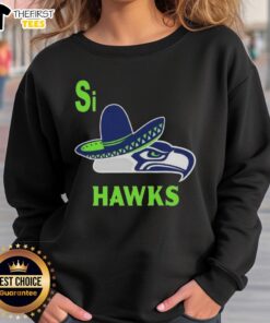 Top Seattle Seahawks Si Hawks Logo Parody T-Shirt - Image 5