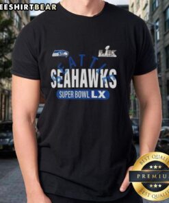 Alt Text: Top Seattle Seahawks Super Bowl LX Game 2026 T-Shirt featuring team colors and logo for fans.