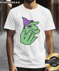 Top smiling friends wearing Glep T-shirts, showcasing vibrant designs and a fun atmosphere in a casual setting.