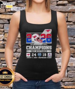SMU Mustangs celebrate victory over Arizona Wildcats at the 2026 Holiday Bowl in stylish tank tops.