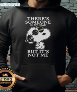 Snoopy Pink Floyd hoodie featuring 'There's someone in my head but it's not me' design, perfect for music fans.