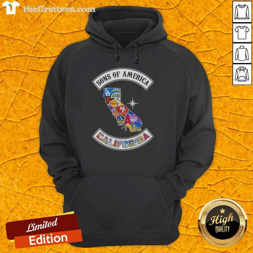 top-son-of-america-california-map-sports-logos-combine-hoodie California map hoodie featuring top sports logos, perfect for fans of the Top Son of America collection.