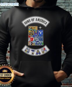 Top Son of America Utah Map Sports Logos Combine Hoodie showcasing unique designs for sports enthusiasts.