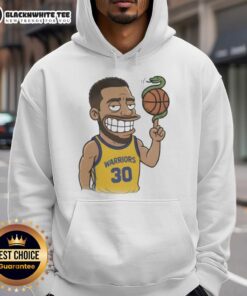 Cartoon hoodie featuring a snake basketball design inspired by Steph Curry, perfect for fans and streetwear enthusiasts.