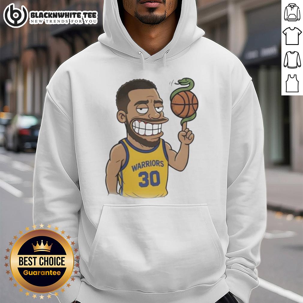 Top Steph Curry Snake Ball Cartoon Hoodie Cartoon hoodie featuring a snake basketball design inspired by Steph Curry, perfect for fans and streetwear enthusiasts.