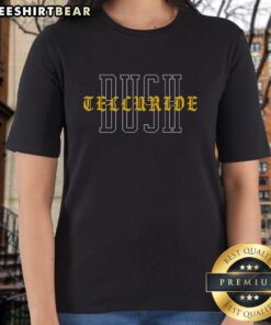 Alt Text: Top Telluride Bush Ladies Tee in vibrant colors, perfect for outdoor adventures and casual wear.