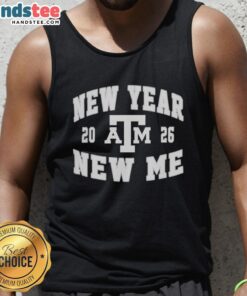 Alt Text: Top Texas A&M Aggies New Year New Me 2026 logo tank top design featuring vibrant colors and bold graphics.