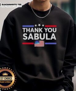 Cozy Top Thank You Sabula Sweatshirt featuring stylish design and comfortable fit, perfect for casual wear.