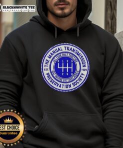 Vintage hoodie from the Top The Manual Transmission Preservation Society, established 1904, showcasing classic automotive pride.