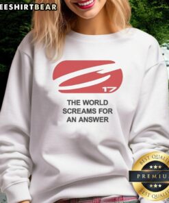Cozy 'Top-The-World-Screams-For-An-Answer' sweatshirt in a vibrant design, perfect for casual style and comfort.