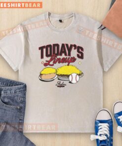 Alt Text: Skyline Chili washed t-shirt featuring today's lineup graphic, perfect for fans and casual wear enthusiasts.