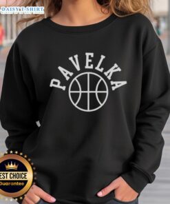Alt Text: Top Tomas Pavelka player basketball sweatshirt showcasing athletic style and team spirit in vibrant colors.