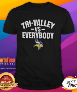 Top Tri Valley Vs Everybody Vikings Women Basketball T-Shirt featuring a vibrant design and team colors for fans.