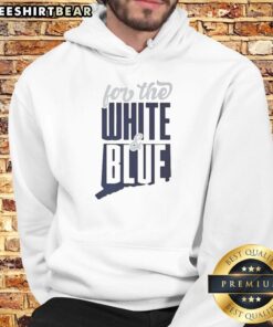 UConn Huskies hoodie in white and blue, showcasing the team's logo and stylish design for fans.