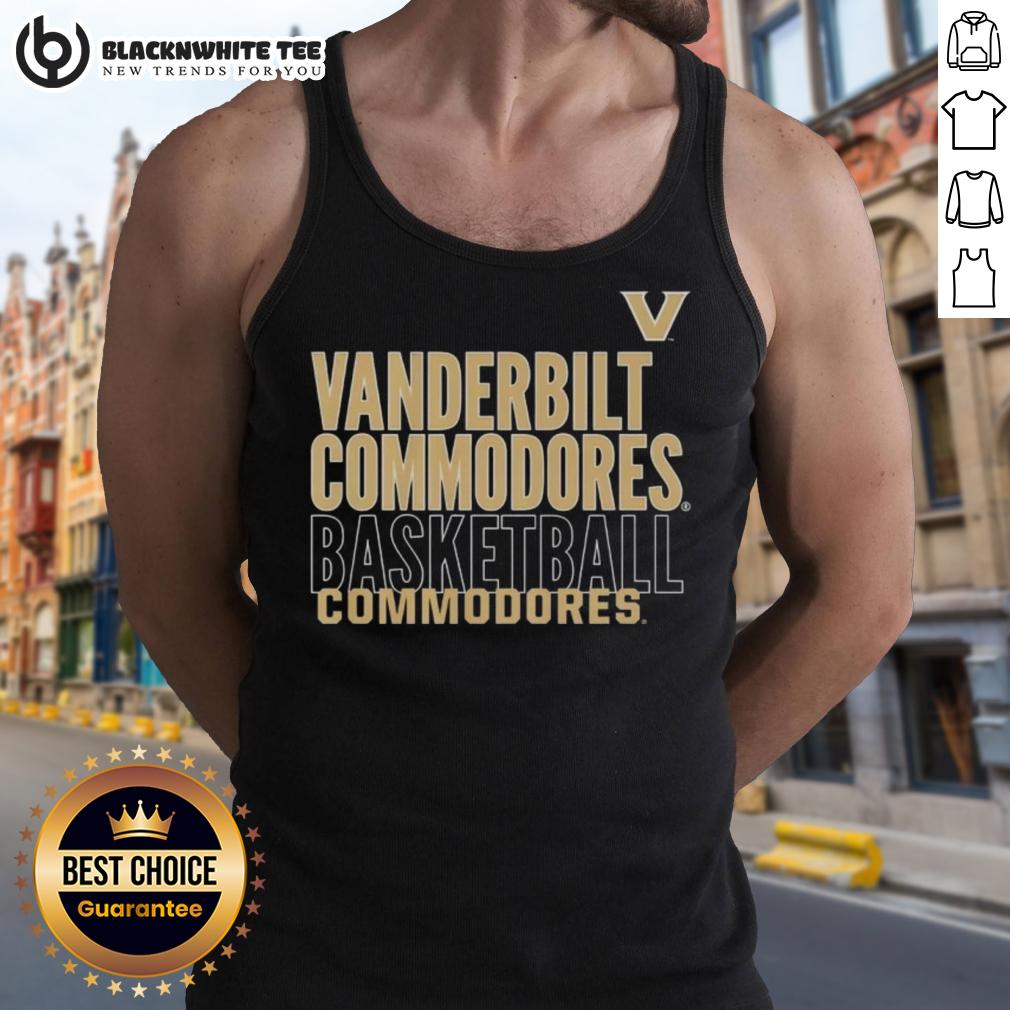 Top Vanderbilt Commodores Basketball Text Logo Overlay Tank Top Top Vanderbilt Commodores basketball text logo overlay tank top featuring team colors and stylish design for fans.