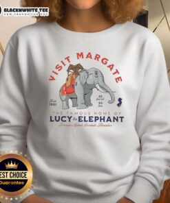 Sweatshirt featuring Lucy the Elephant, America's oldest roadside attraction in Margate, a top visit destination.