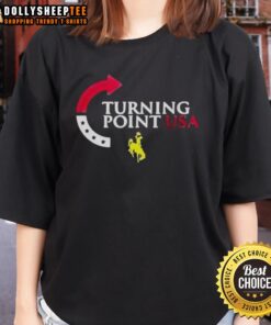 Top Wyoming Cowboys Turning Point USA Ladies Tee featuring bold graphics and comfortable fit for fans.