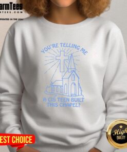 Cis teen built this chapel sweatshirt featuring a bold graphic design, perfect for casual wear and expressing creativity.