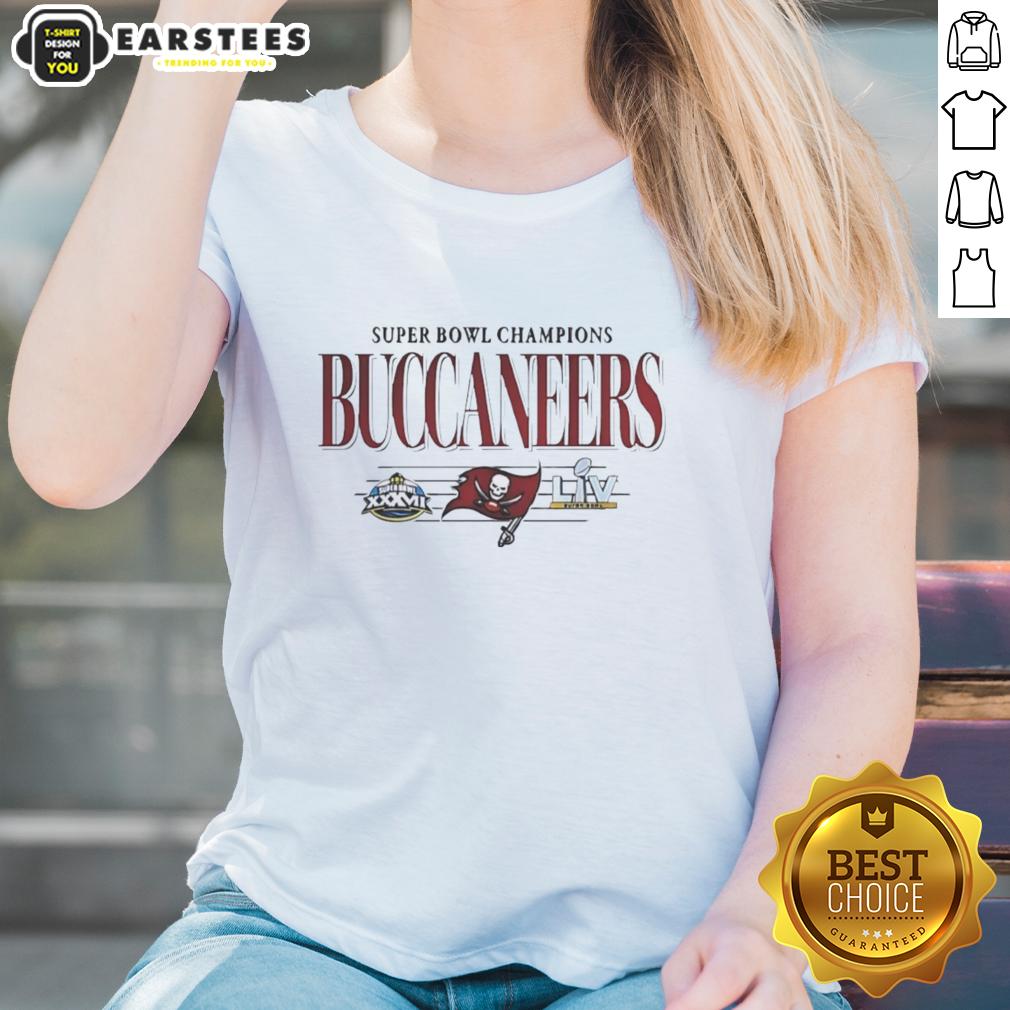 original-tampa-bay-buccaneers-super-bowl-champions-xxxvi-liv-ladies-tee Original Tampa Bay Buccaneers Super Bowl Champions XXXVI LIV ladies tee featuring team logo and vibrant colors.