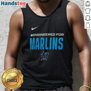 Nice Engineered Miami Marlins MLB Logo Tank Top showcasing a stylish design perfect for baseball fans.