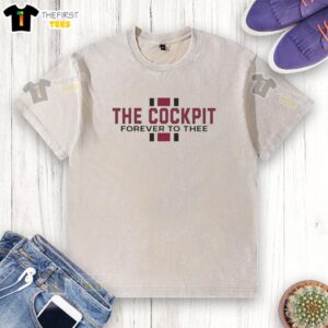 Official The Cockpit Forever To Thee Washed T-Shirt featuring a vintage design and comfortable fit for casual wear.