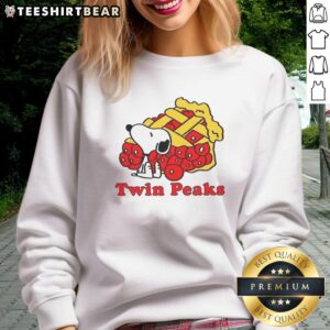 Official Snoopy Twin Peaks Sweatshirt featuring iconic graphics, perfect for fans of both Snoopy and Twin Peaks.