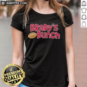 Good Brady's Bunch Buffalo Bills ladies tee featuring team colors and logo, perfect for female fans and game day attire.