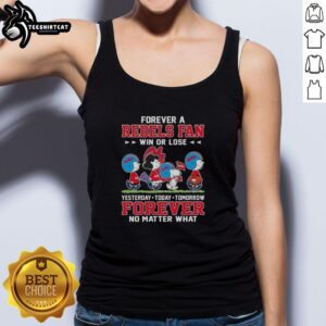 Peanuts Snoopy and Friends Forever tank top for Ole Miss Rebels fans, celebrating loyalty win or lose.