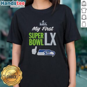 Alt Text: Original Seahawks Super Bowl LX Ladies Tee featuring vibrant team colors and stylish design for fans.